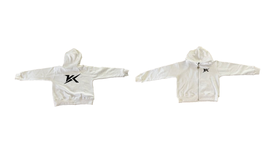 Kriptix Zip Up Hoodie (WHITE)