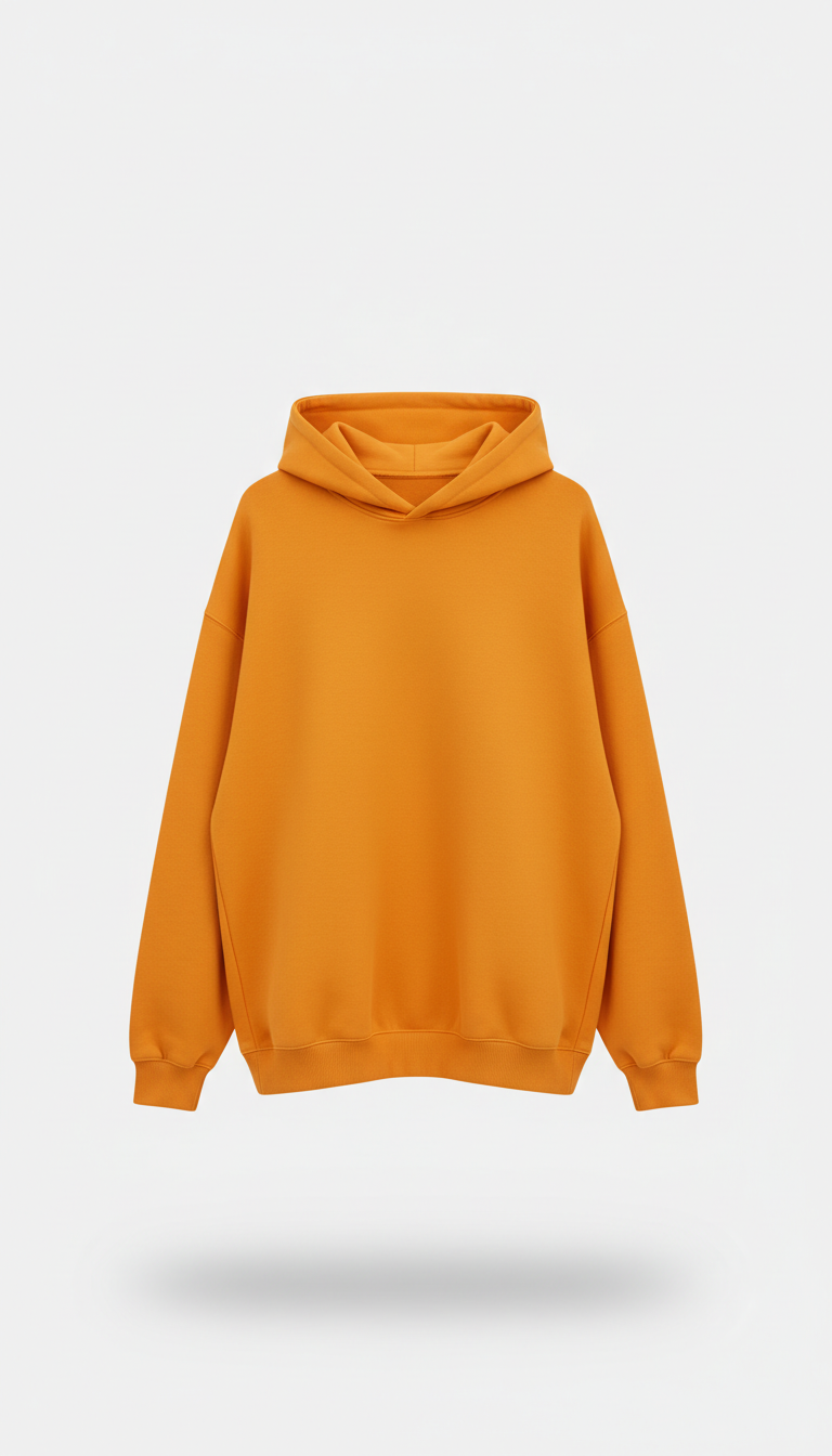Oversized hoodie in deck orange